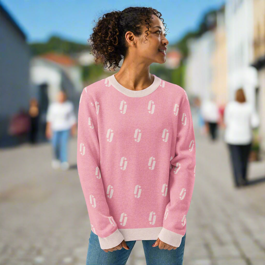 knitted sweater fjunku pink