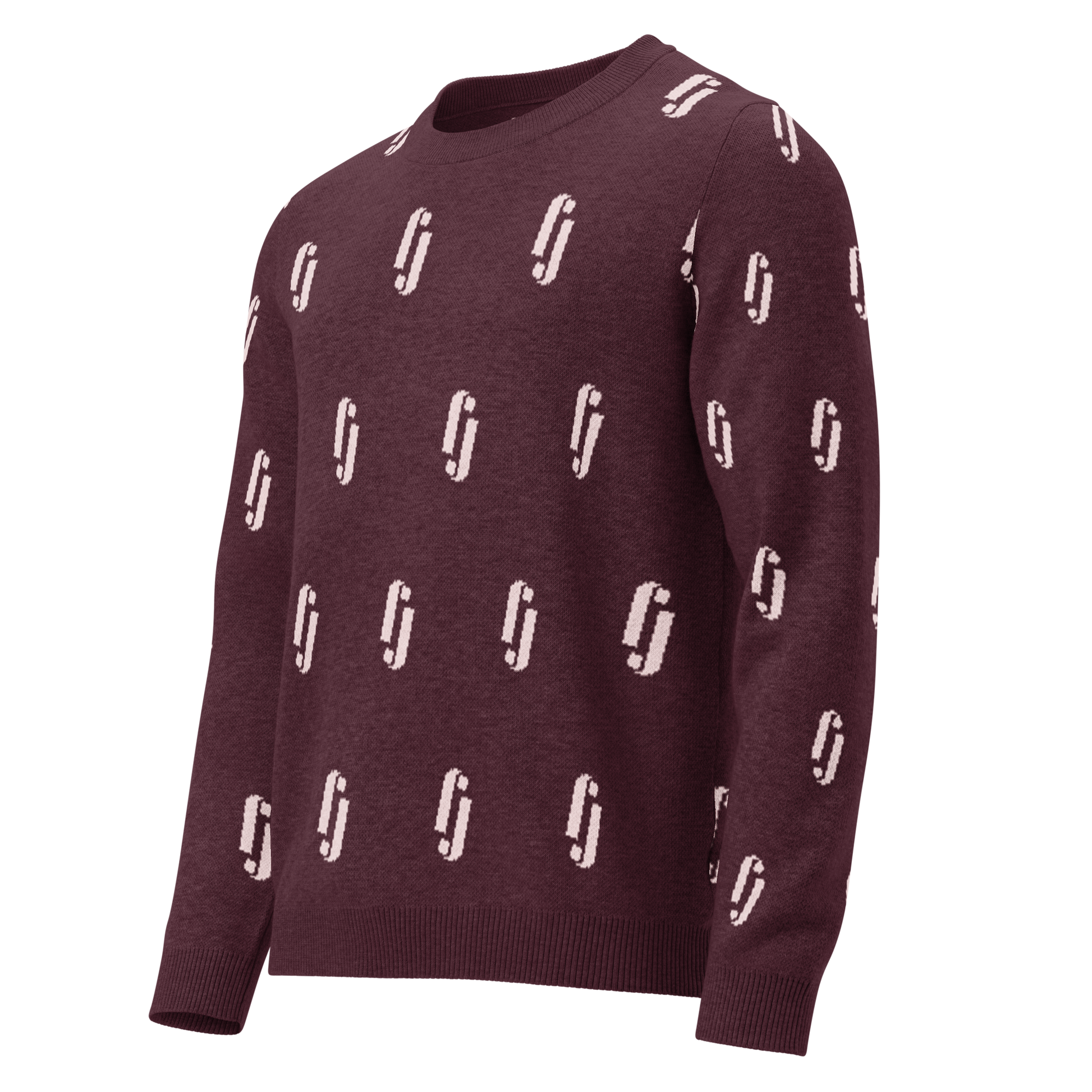 Strikkegenser - burgunder