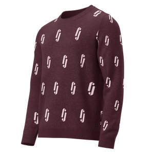 Strikkegenser - burgunder