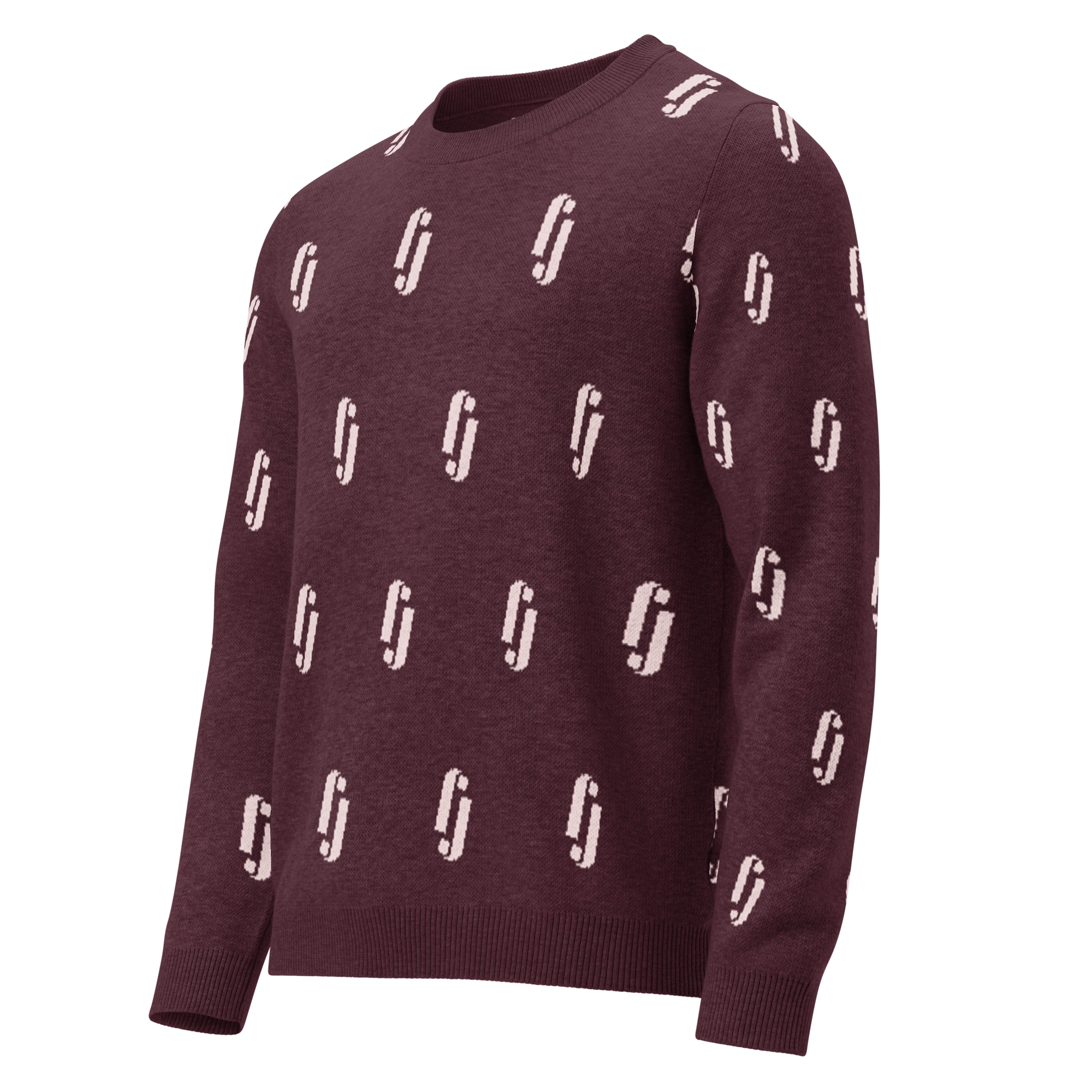 Strikkegenser - burgunder