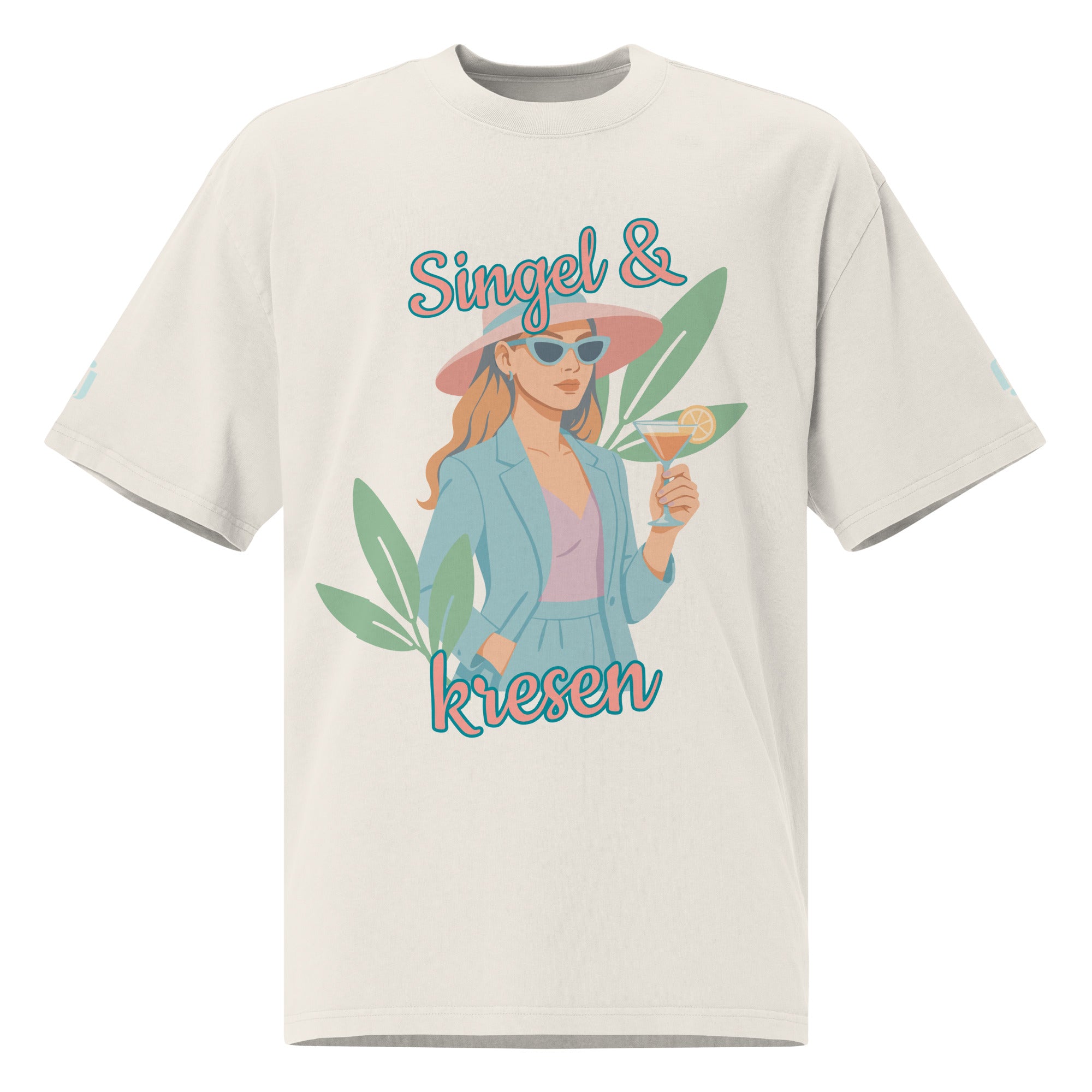 Singel og kresen overtsized t-skjorte